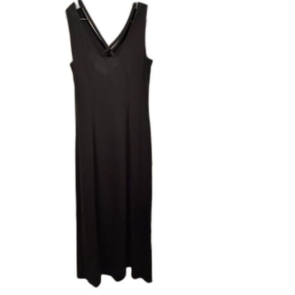 Talbots Black Cross-Back Gown | Size Small | Semi-Formal Maxi Dress - Picture 4 of 6